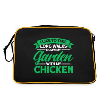 Jardinier Jardinier Éleveur de poulet Mangeoire à poulet - Sac Retro - noir/or - Dos