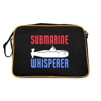 Submarine Whisperer Funny Submariner Veteran - Retro Bag - black/gold - Back