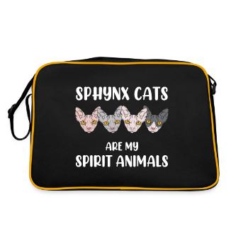 Les chats Sphynx sont mes animaux spirituels Chat nu - Sac Retro - noir/or - Dos