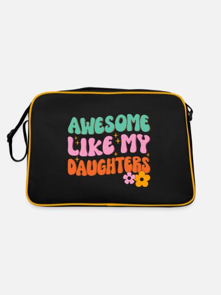 Super comme mes filles - Sac Retro - noir/or - Dos