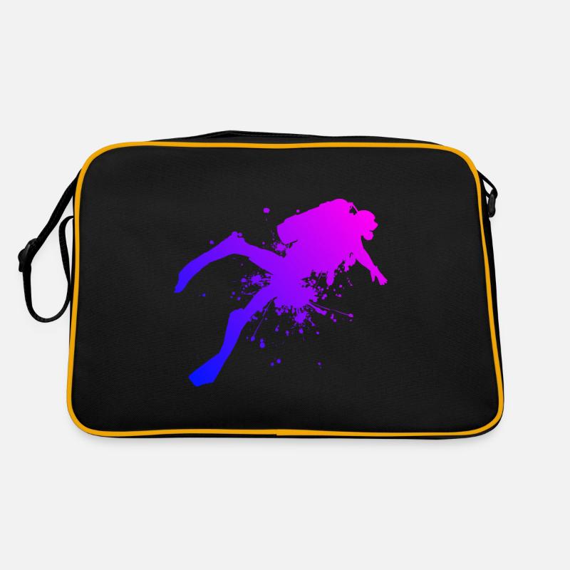 Plongée Plongée Libre Plongée Plongée Hommes - Sac Retro - noir/or