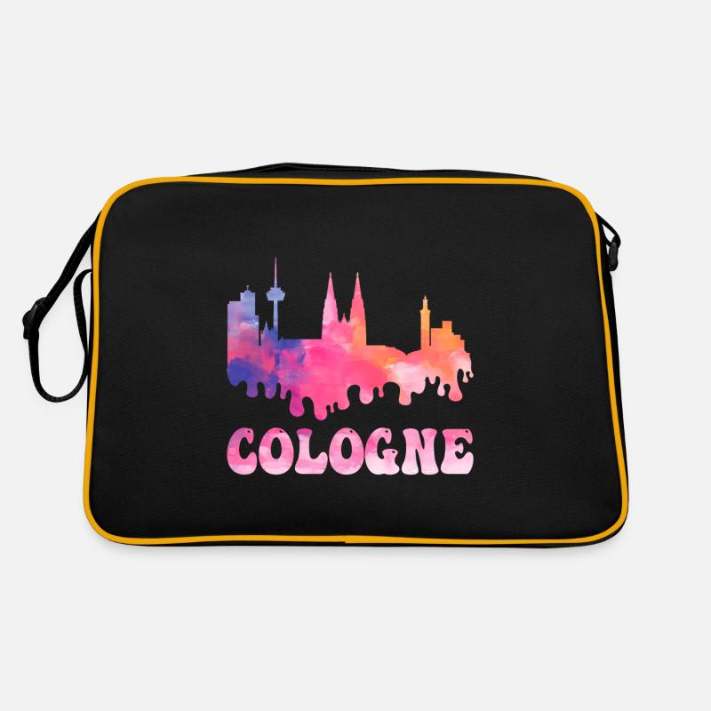 Cologne Cologne Germany City Skyline Splash Colorful Retro Bag