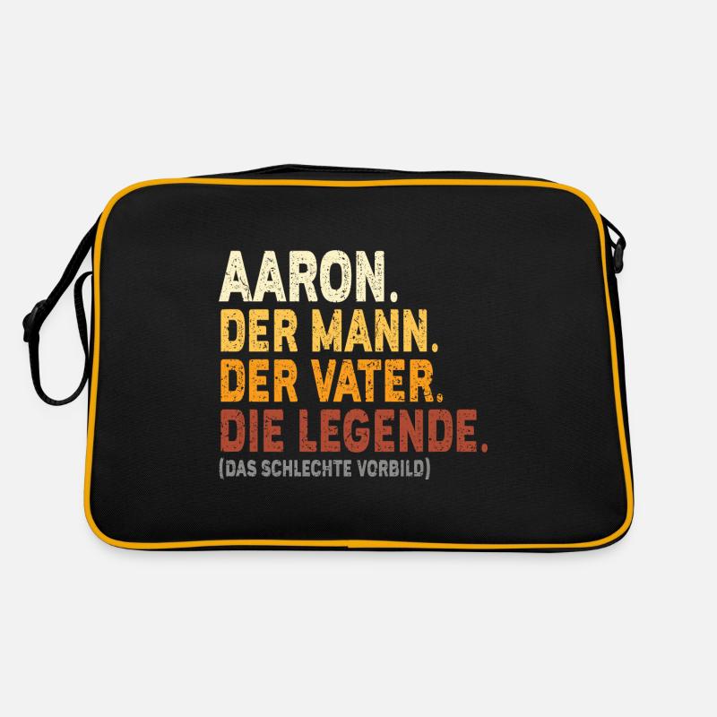 Name Aaron Geschenk Vorname Retro Tasche