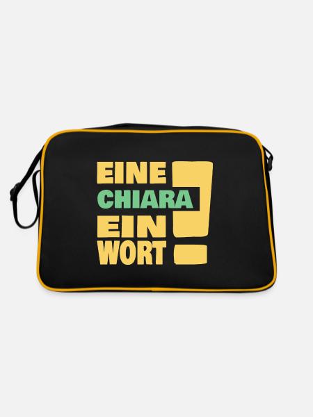 Eine Chiara ein Wort - Retro Tasche - Schwarz/Gold - Hinten