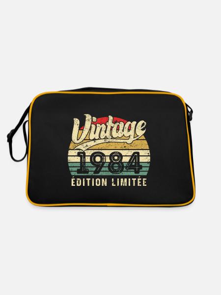 Vintage Geburtstagsgeschenk 1984 Limited Edition - Retro Tasche - Schwarz/Gold