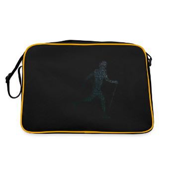 Herren Walker Nordic Walking Walken Damen - Retro Tasche - Schwarz/Gold - Hinten