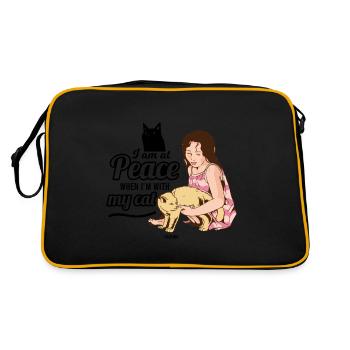 Femme Chat Pet Girl Femme - Sac Retro - noir/or - Dos
