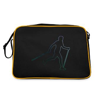 Marche Marcheur Marcheur Femmes Marche nordique - Sac Retro - noir/or - Dos