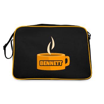 Cafe Tea Teaccup Coffee Cup Bennett - Sac Retro - noir/or - Dos