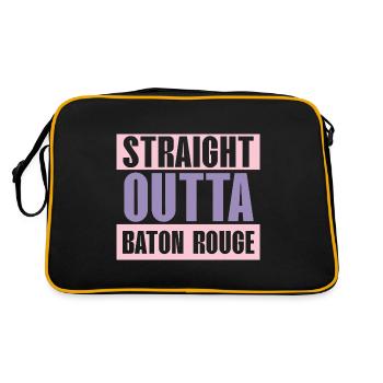 Straight Outta Baton Rouge Baton Baton Twirling - Sac Retro - noir/or - Dos