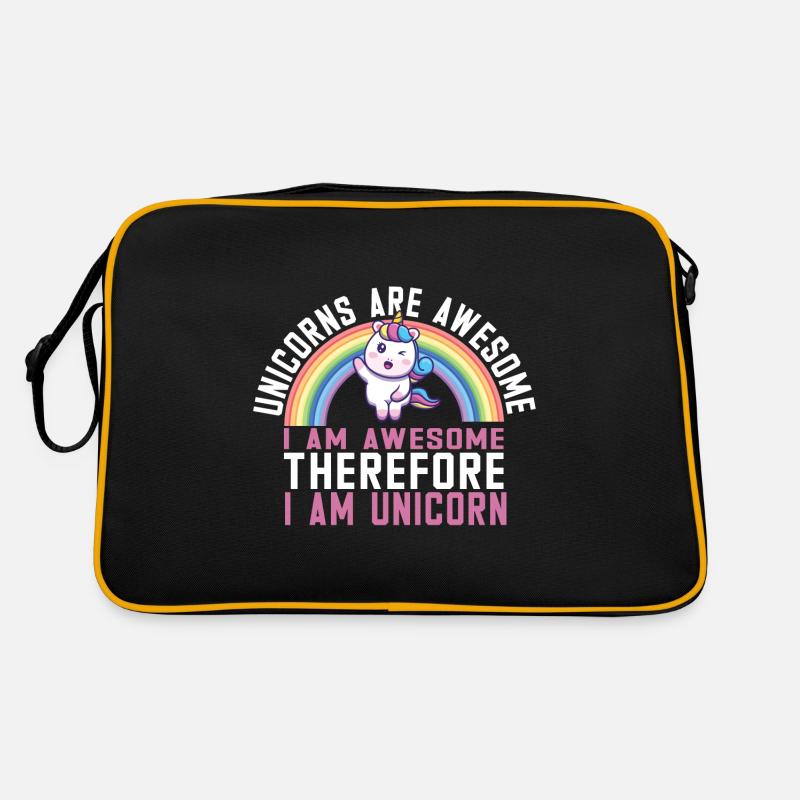 Lustiger Einhorn Spruch I Einhörner Retro Tasche