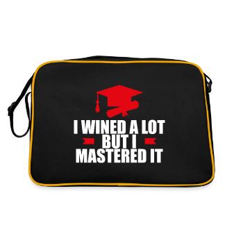 I Wined A Lot But I Mastered It - Retro Bag - black/gold - Back