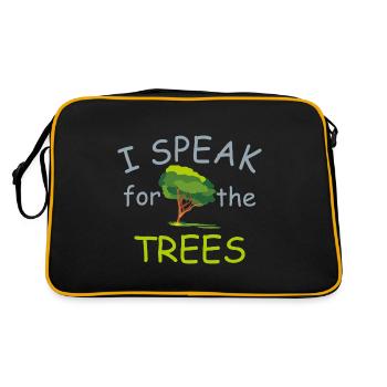 I speak for the trees - Retro Bag - black/gold - Back