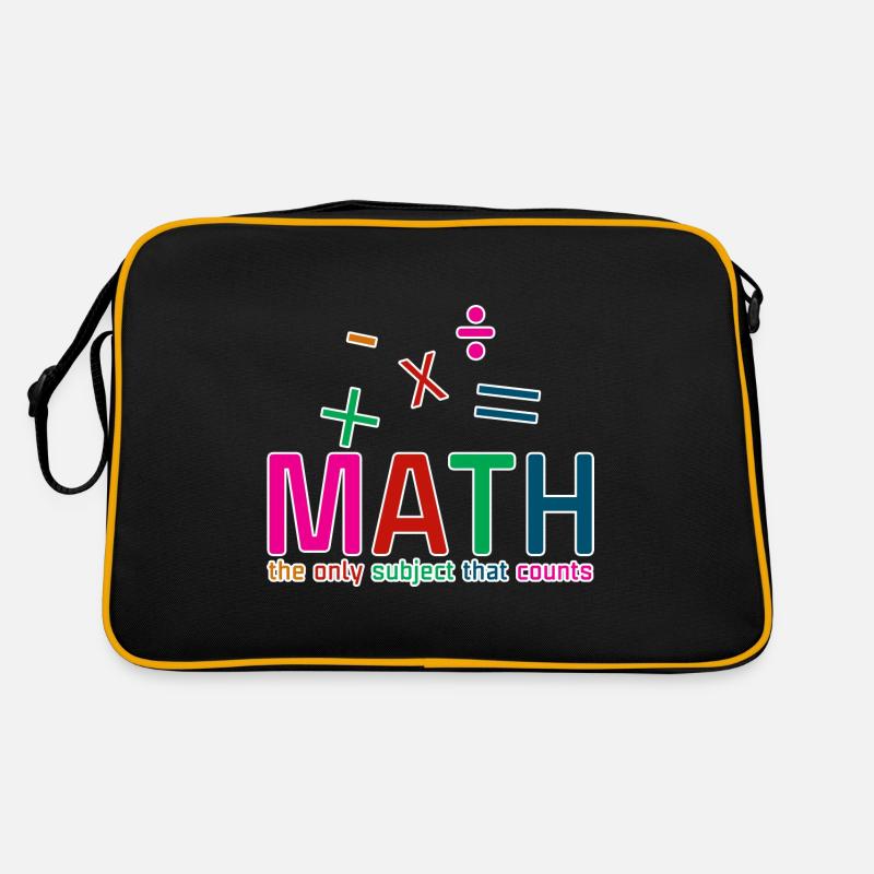 Math, The Only Subject That Counts 2 - Retro Tasche - Schwarz/Gold