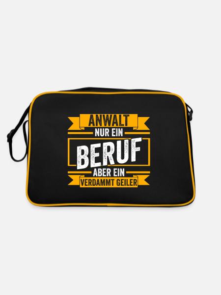 Jurist Anwalt - Retro Tasche - Schwarz/Gold