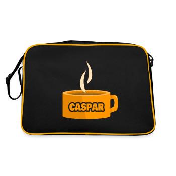 Café pour tasse de thé Caspar - Sac Retro - noir/or - Dos