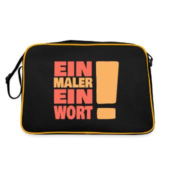 Eine maler ein Wort - Retro Tasche - Schwarz/Gold - Hinten