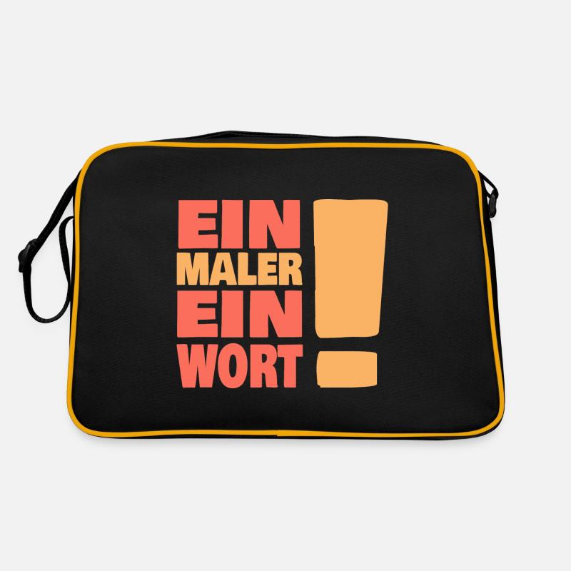 Eine maler ein Wort Retro Tasche