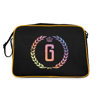 G Letter Wreath - Retro Bag - black/gold - Back
