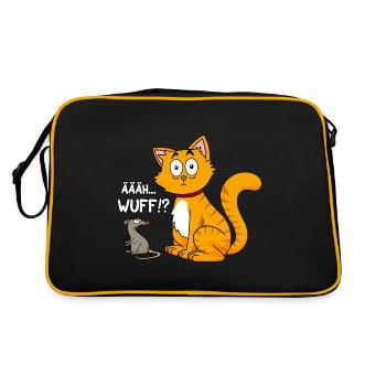 Ääh wuff - Retro Tasche - Schwarz/Gold - Hinten