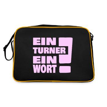 Turnen Turnen - Retro Tasche - Schwarz/Gold - Hinten