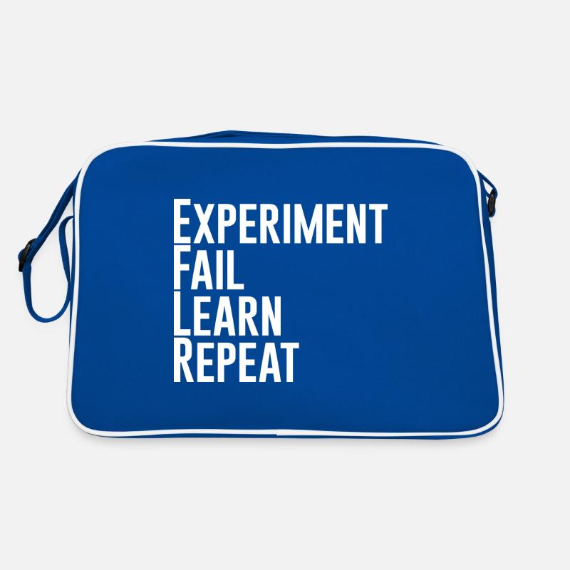 Experiment Fail Learn Repeat Retro Tasche