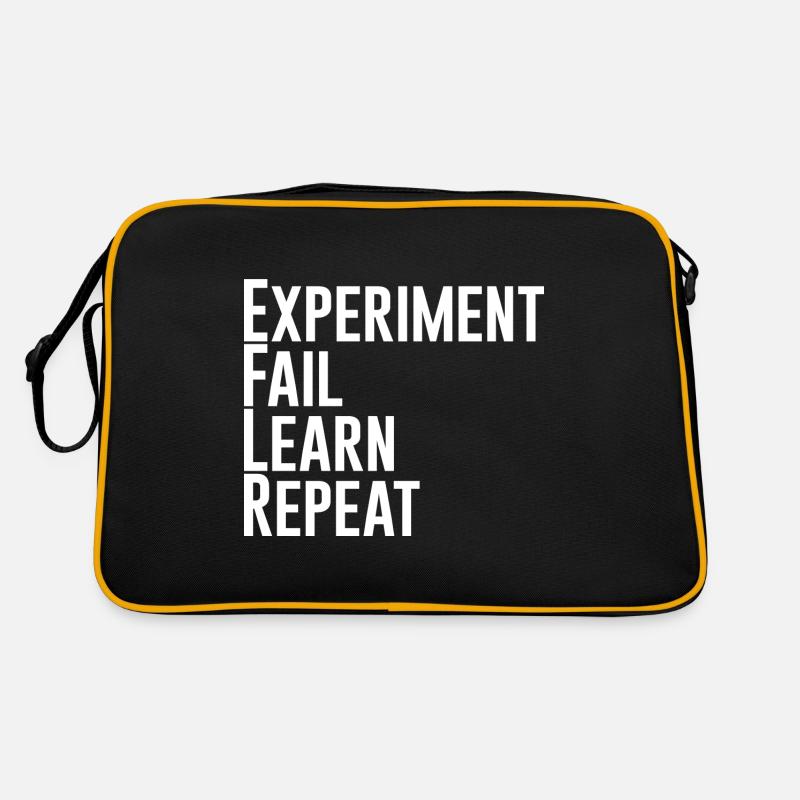 Expérimenter, Échouer, Apprendre, Répéter Sac Retro