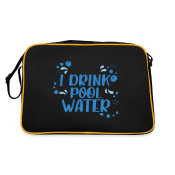 I Drink Pool Water 2 - Retro Bag - black/gold - Back