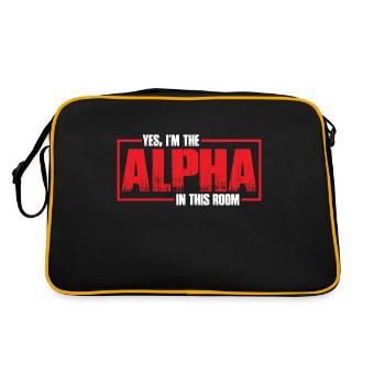 Oui, je suis l’alpha dans cette pièce 30 - Sac Retro - noir/or - Dos