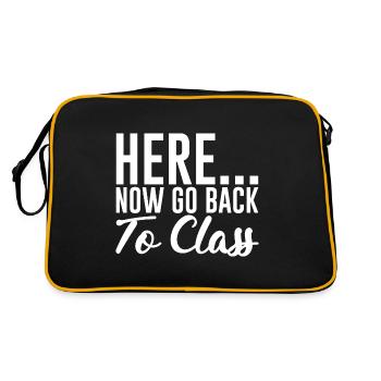 Here... Now Go Back To Class - Retro Bag - black/gold - Back
