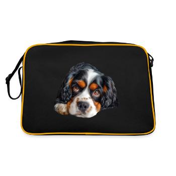 Cavalier King Charles - Retro Bag - black/gold - Back