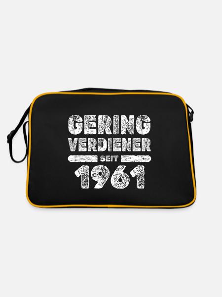 Born in 1961 - Retro Bag - black/gold - Back