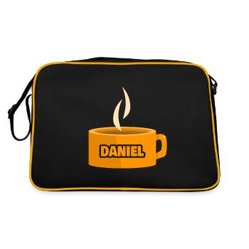 Teacup Daniel - Retro Bag - black/gold - Back