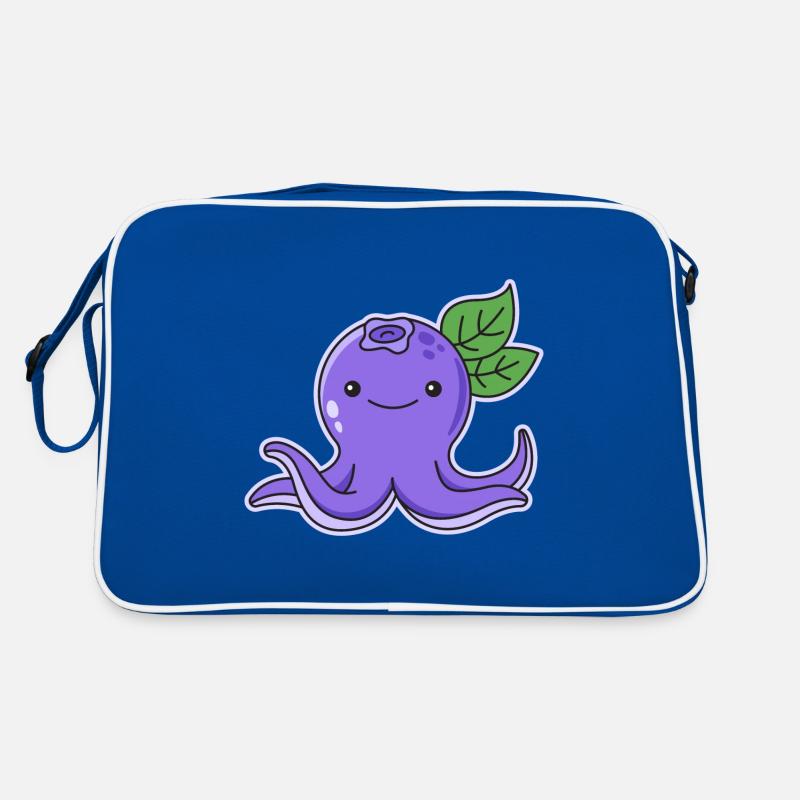 Conception de bleuet pieuvre pour les amateurs de kraken Sac Retro
