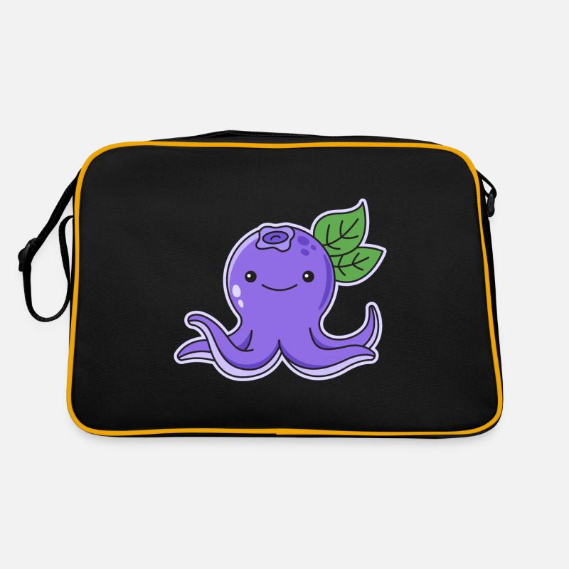 Conception de bleuet pieuvre pour les amateurs de kraken Sac Retro