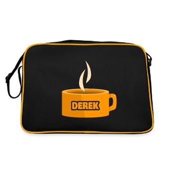 Derek comme une tasse de thé - Sac Retro - noir/or - Dos