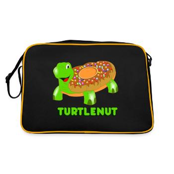 Turtlenut donut turtle Sweet sugar glaze - Retro Bag - black/gold - Back