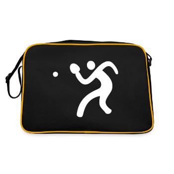 Joueur de ping-pong joueur de ping-pong - Sac Retro - noir/or - Dos
