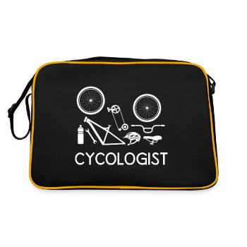 Cycologue vélo vélo roue de course vélo de course - Sac Retro - noir/or - Dos