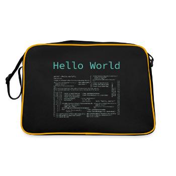 Hello World - Computer Pr... Programmers & Nerd - Retro Bag - black/gold - Back