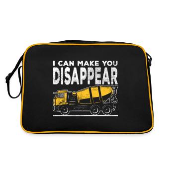 Sarcastic construction worker concrete truck driver - Retro Bag - black/gold - Back