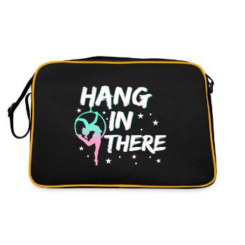 Hang In There Aerial Acrobat Circus Artist Ladies - Retro Bag - black/gold - Back