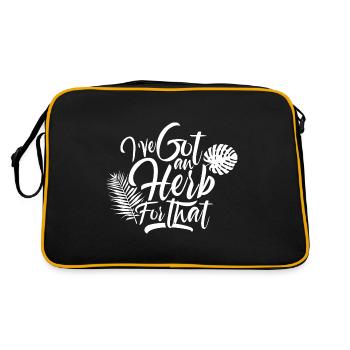 J’ai des herbes pour recueillir des épices de l’herbe - Sac Retro - noir/or - Dos