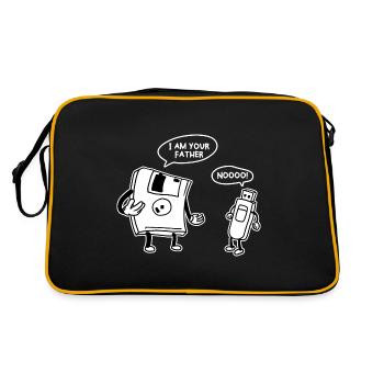 USB Disk Funny Information Technology Computer - Retro Bag - black/gold - Back