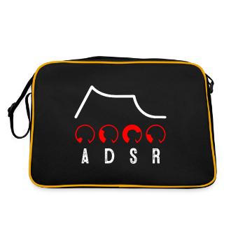 ADSR Modular Techno Festival Nerd Synthesizer - Retro Bag - black/gold - Back