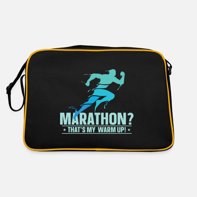 Marathon Marathon Marathon Runner Gift - Retro Bag - black/gold
