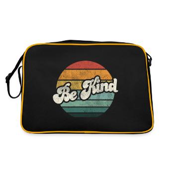 Be Kind Sun Vintage Kindness Anti Bullying Idea - Retro Bag - black/gold - Back