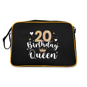 20th Birthday Queen 20 Years Twenty - Retro Bag - black/gold - Back