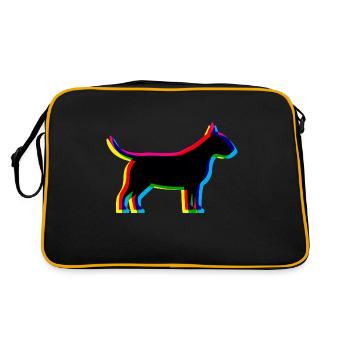 CMYK Bull Terrier - Retro Bag - black/gold - Back