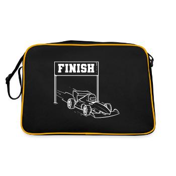 Cadeau champion de voiture de course - Sac Retro - noir/or - Dos